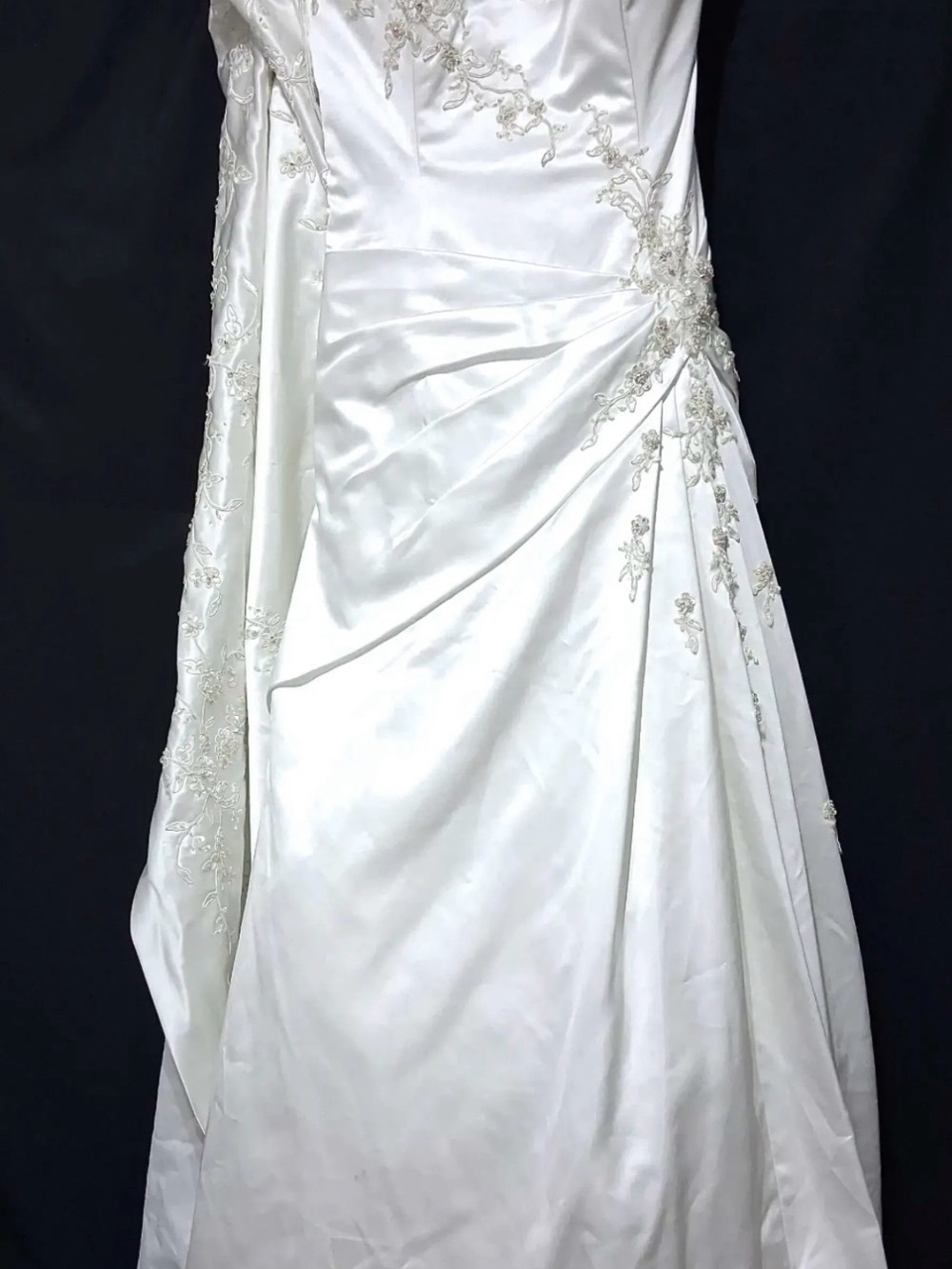 Vintage Sophia Tolli White Satin Bridal Dress Size 12